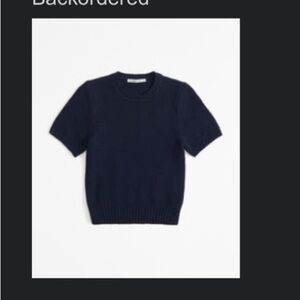 Abercrombie & Fitch Textural Crew Sweater Tee Navy size XL